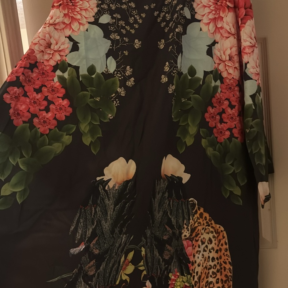 NWOT Shein Floral Curvy Cover Up Long Sleeve Dress Size 4X - Picture 9 of 10